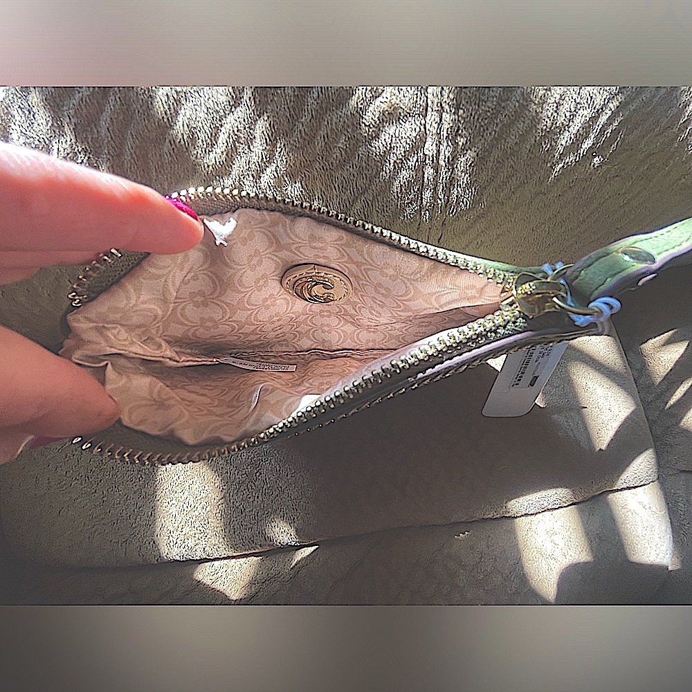 Wristlet Olive Green with Gold Accents — Charming Charlie - Picture 9 of 12